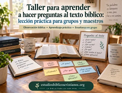 Taller para aprender a hacer preguntas al texto bíblico: lección práctica para grupos y maestros